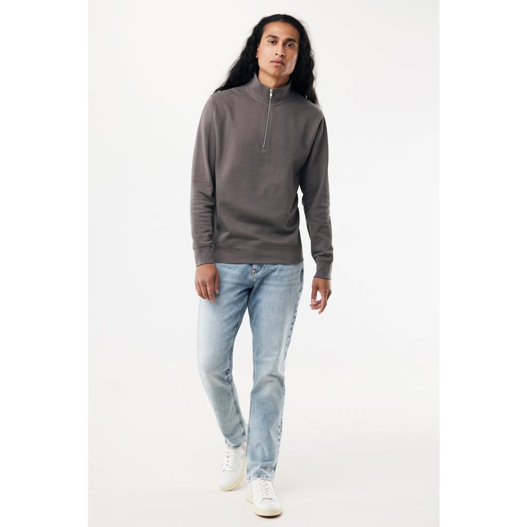 Pulover bumbac Iqoniq Elgon anthracite 2XS