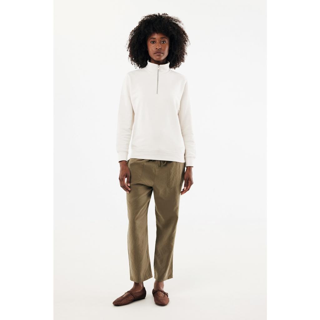 Pulover bumbac Iqoniq Elgon ivory white 2XS