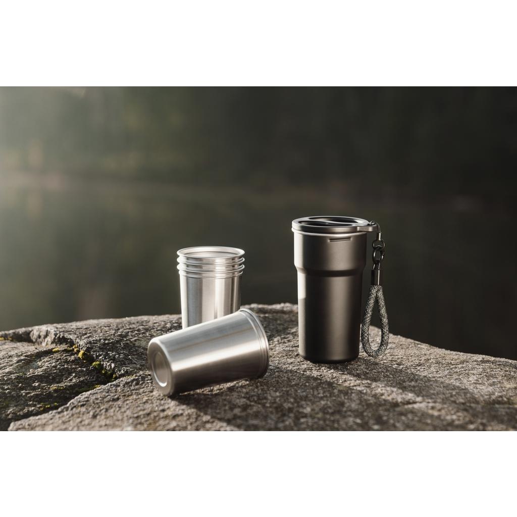 Set 4 căni Vinga Parks 250 ml black
