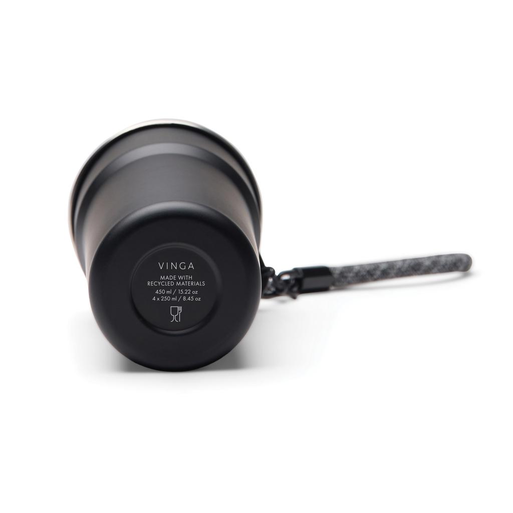 Set 4 căni Vinga Parks 250 ml black