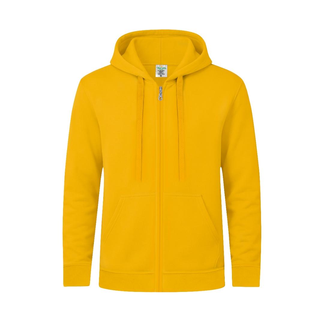 Hanorac cu glugă și fermoar pentru adulți Keya SWZ280 galben 3XL