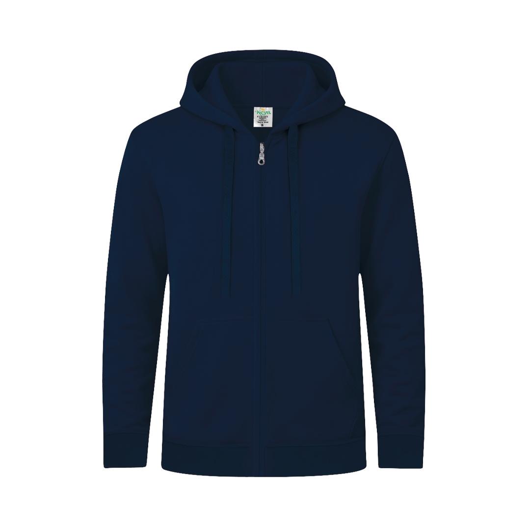 Hanorac cu glugă și fermoar pentru adulți Keya SWZ280 albastru marină 3XL