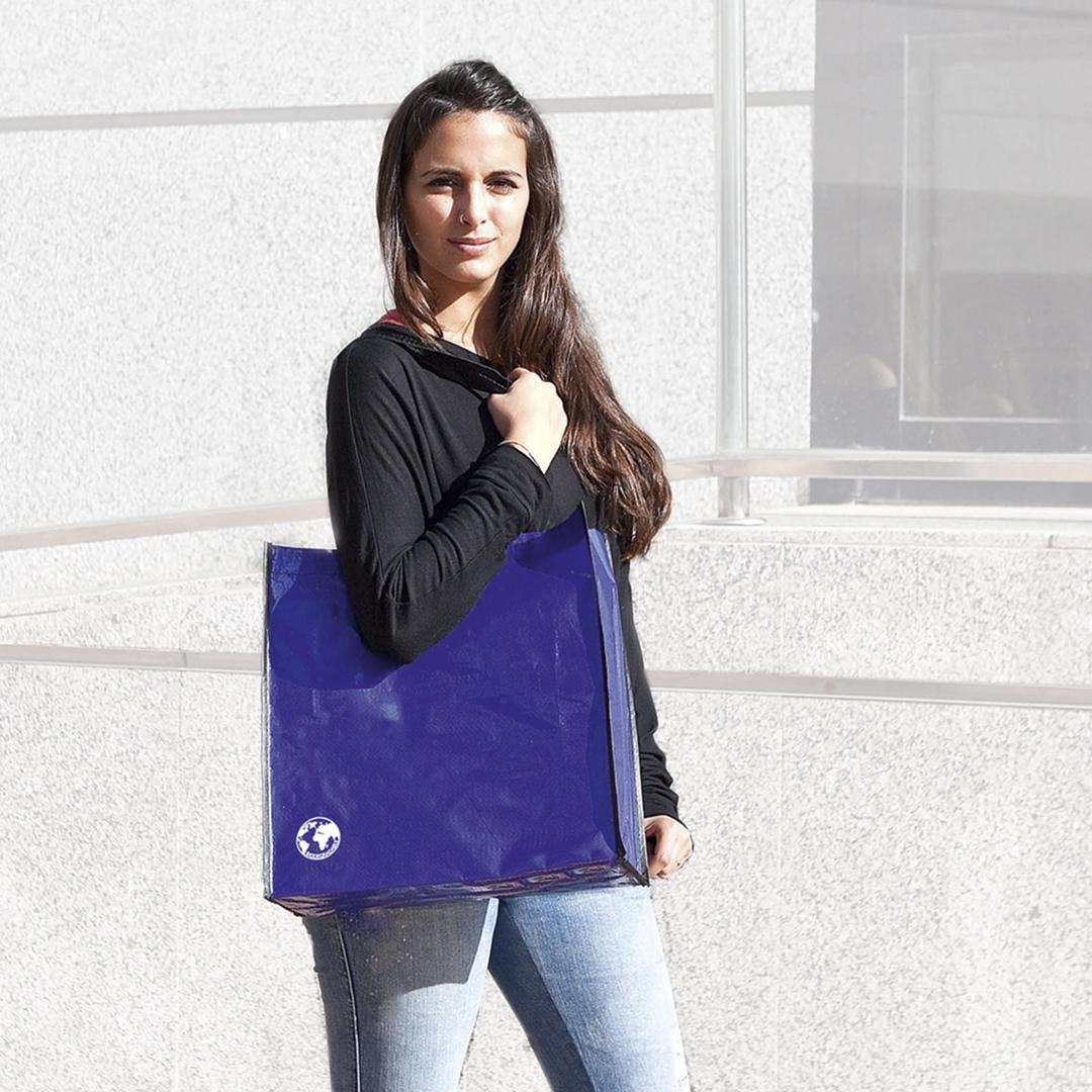Geantă de cumpărături din material reciclat Recycle alb