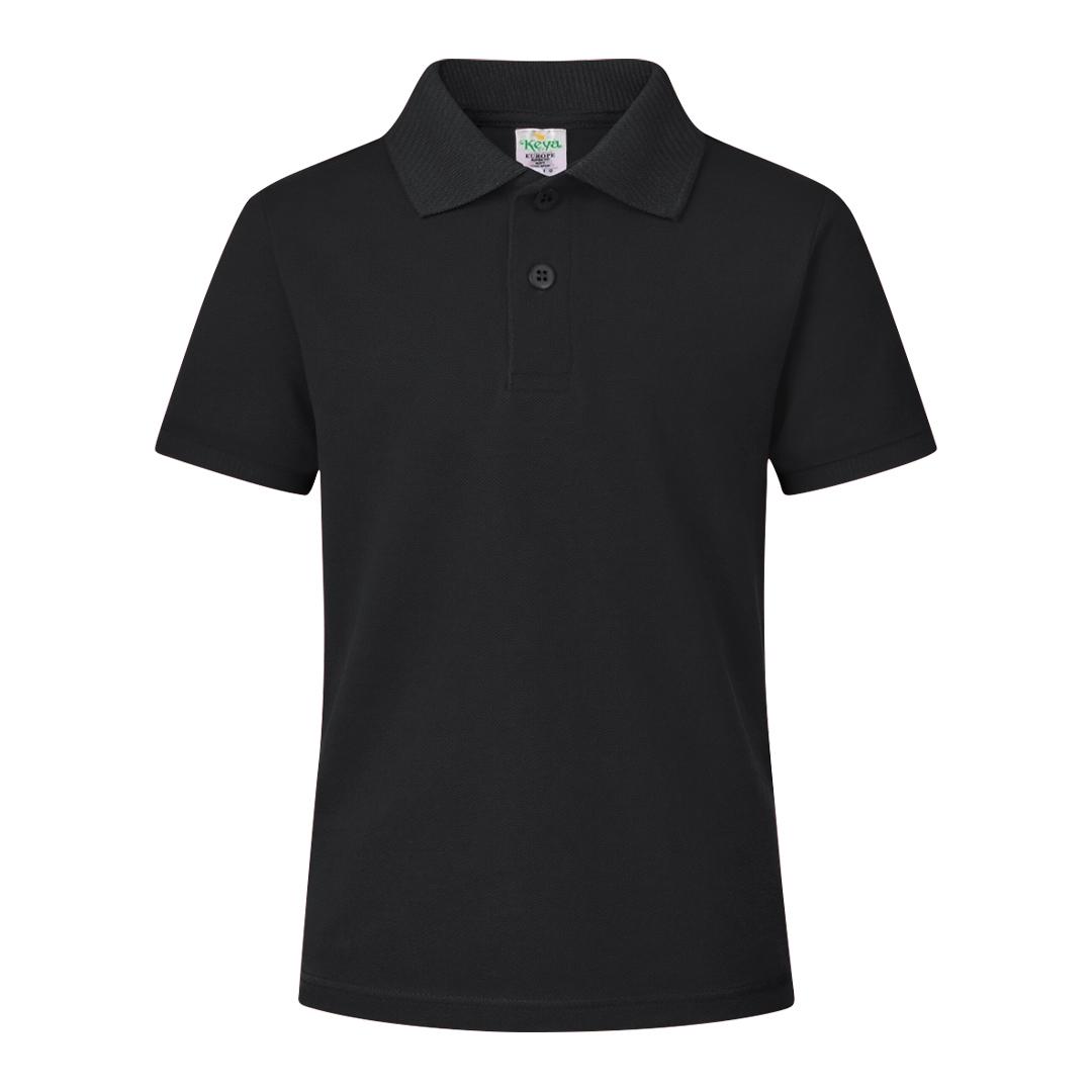 Tricou polo colorat pentru copii Keya negru M