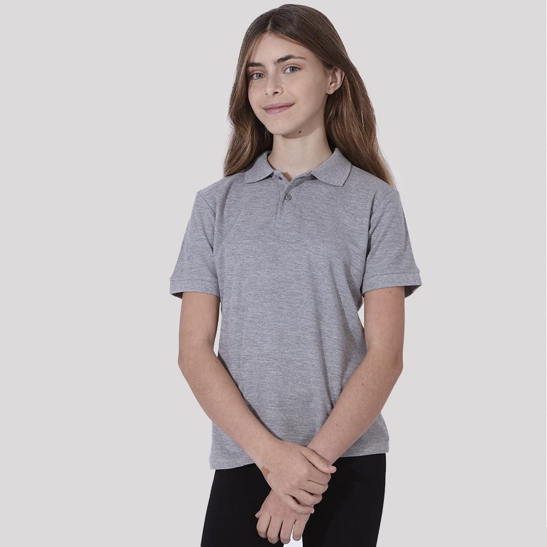 Tricou polo colorat pentru copii Keya verde sticlă M