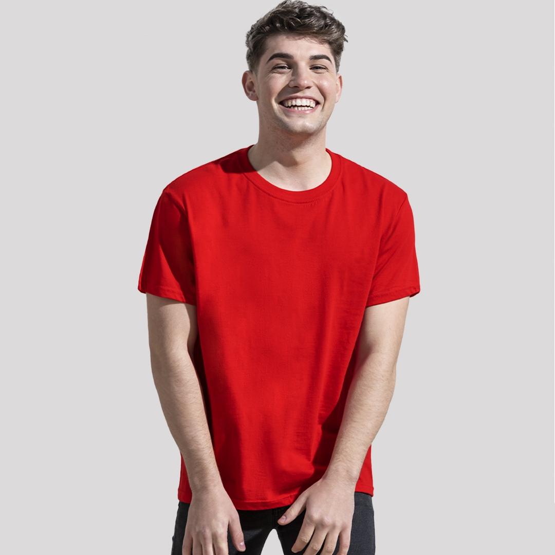 Tricou colorat din bumbac organic pentru adulți Keya roșu L