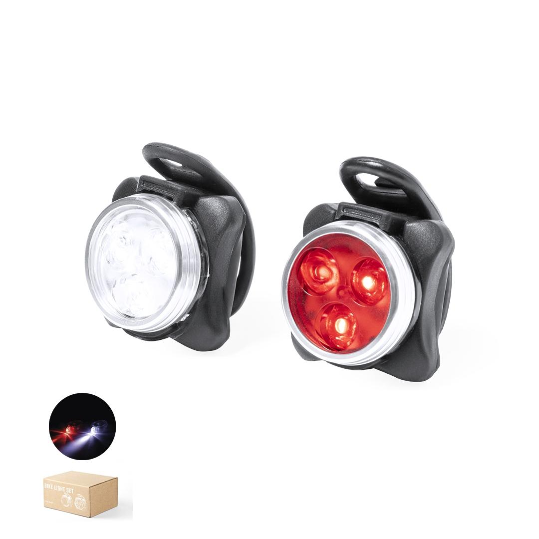 Set lumini de siguranță pentru bicicletă Remko negru