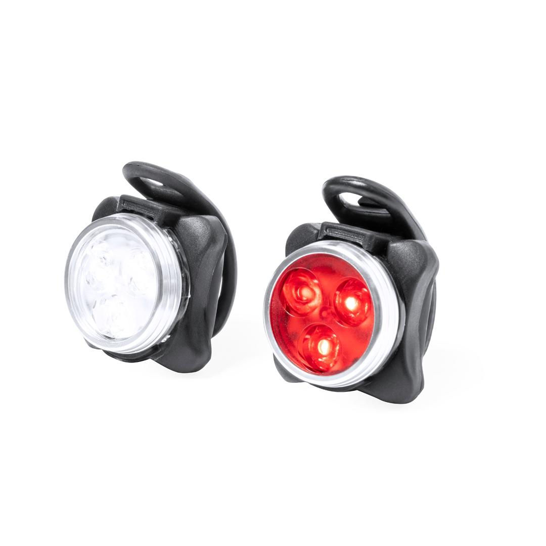 Set lumini de siguranță pentru bicicletă Remko negru