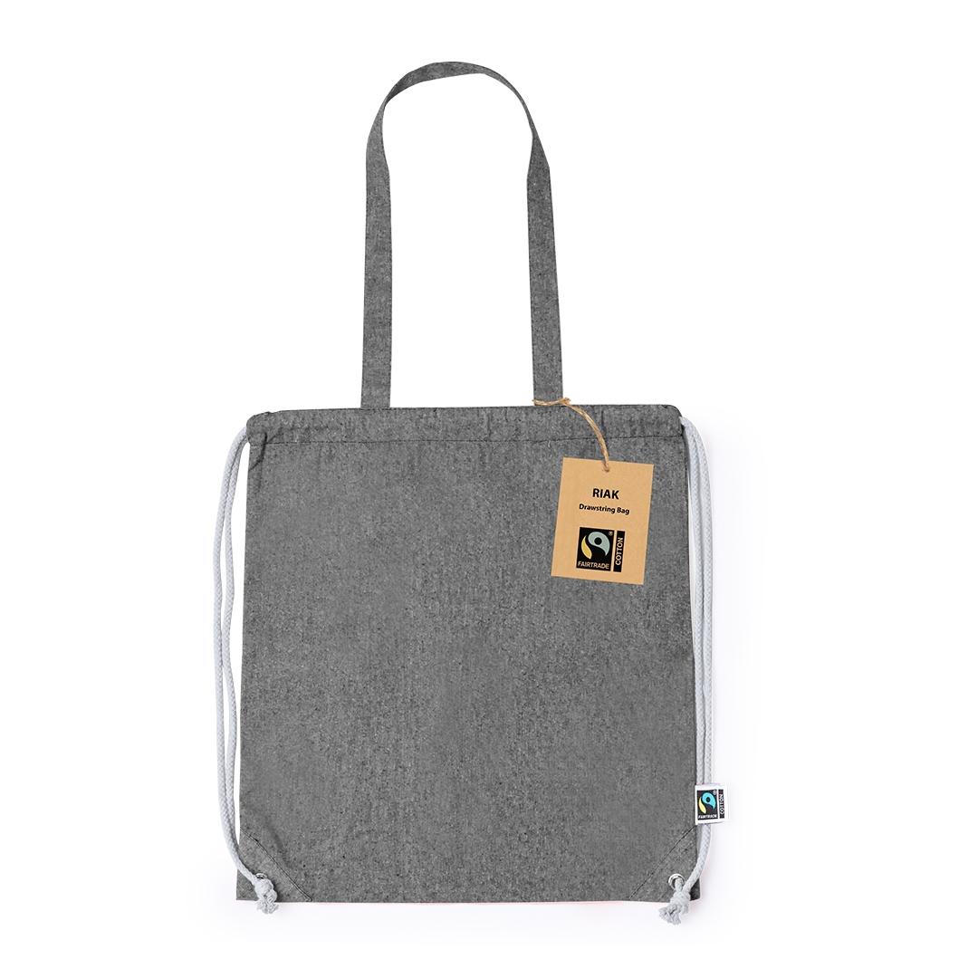 Sac cu șnur Riak Fairtrade albastru