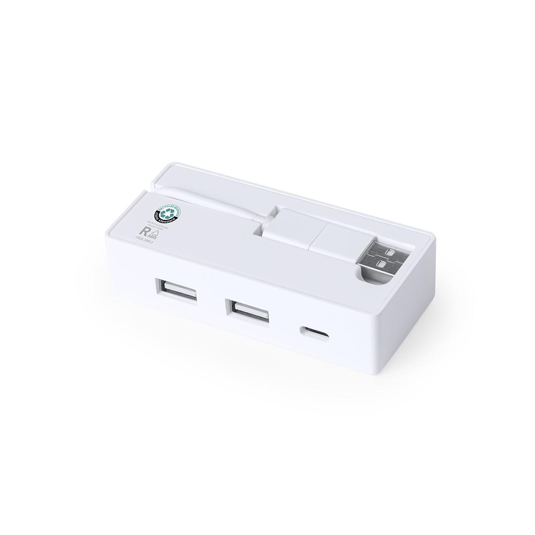 Distribuitor USB Hub Nofler RCS alb