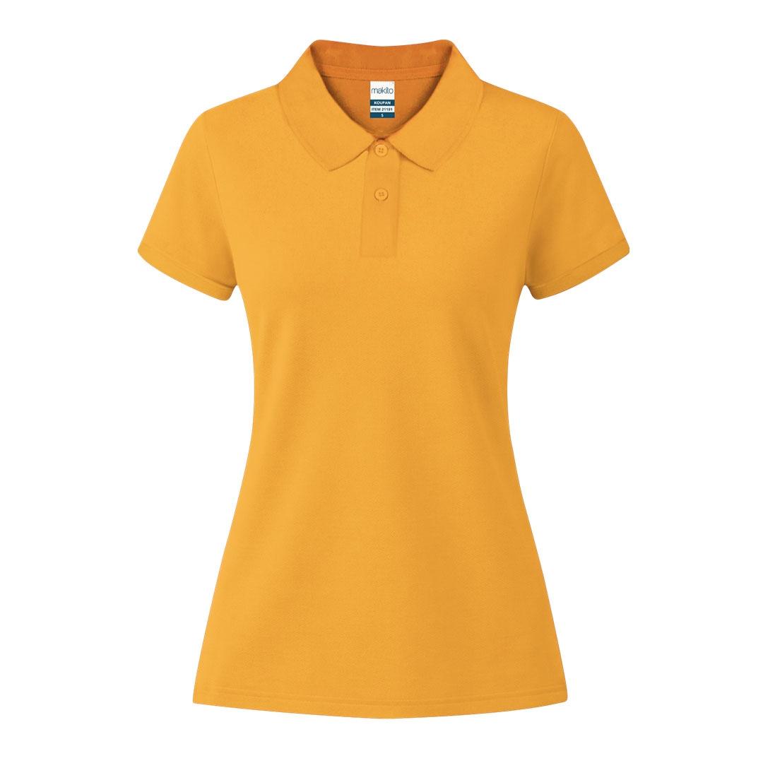 Tricou polo colorat pentru femei Koupan auriu S