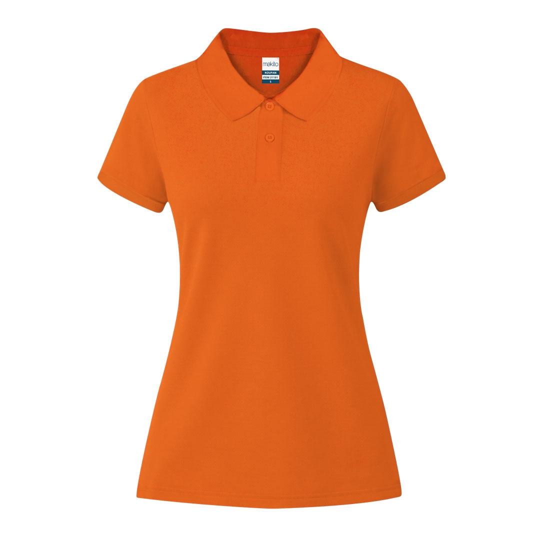 Tricou polo colorat pentru femei Koupan portocaliu S