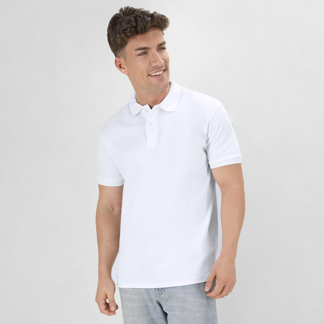 Tricou polo alb pentru adulți Koupan alb M