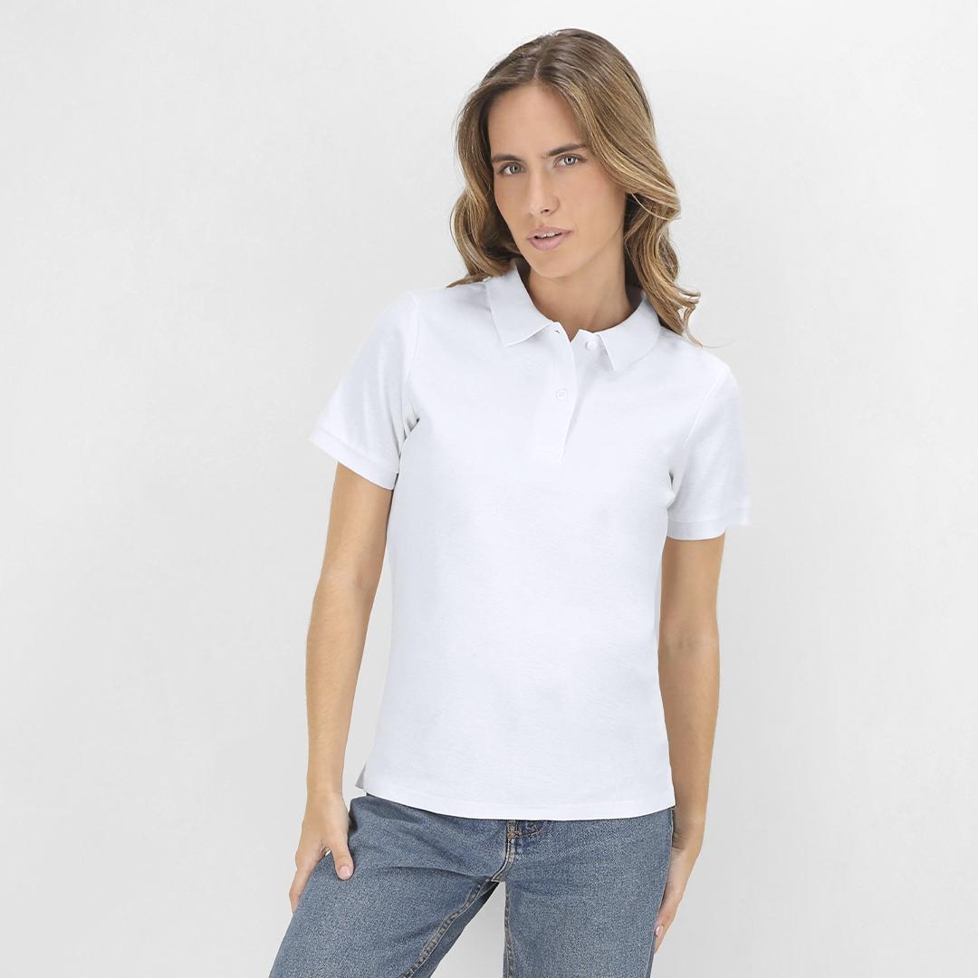 Tricou polo alb pentru femei Koupan alb M
