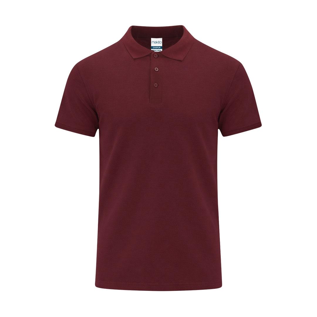 Tricou polo colorat pentru adulți Chaplin bordo L