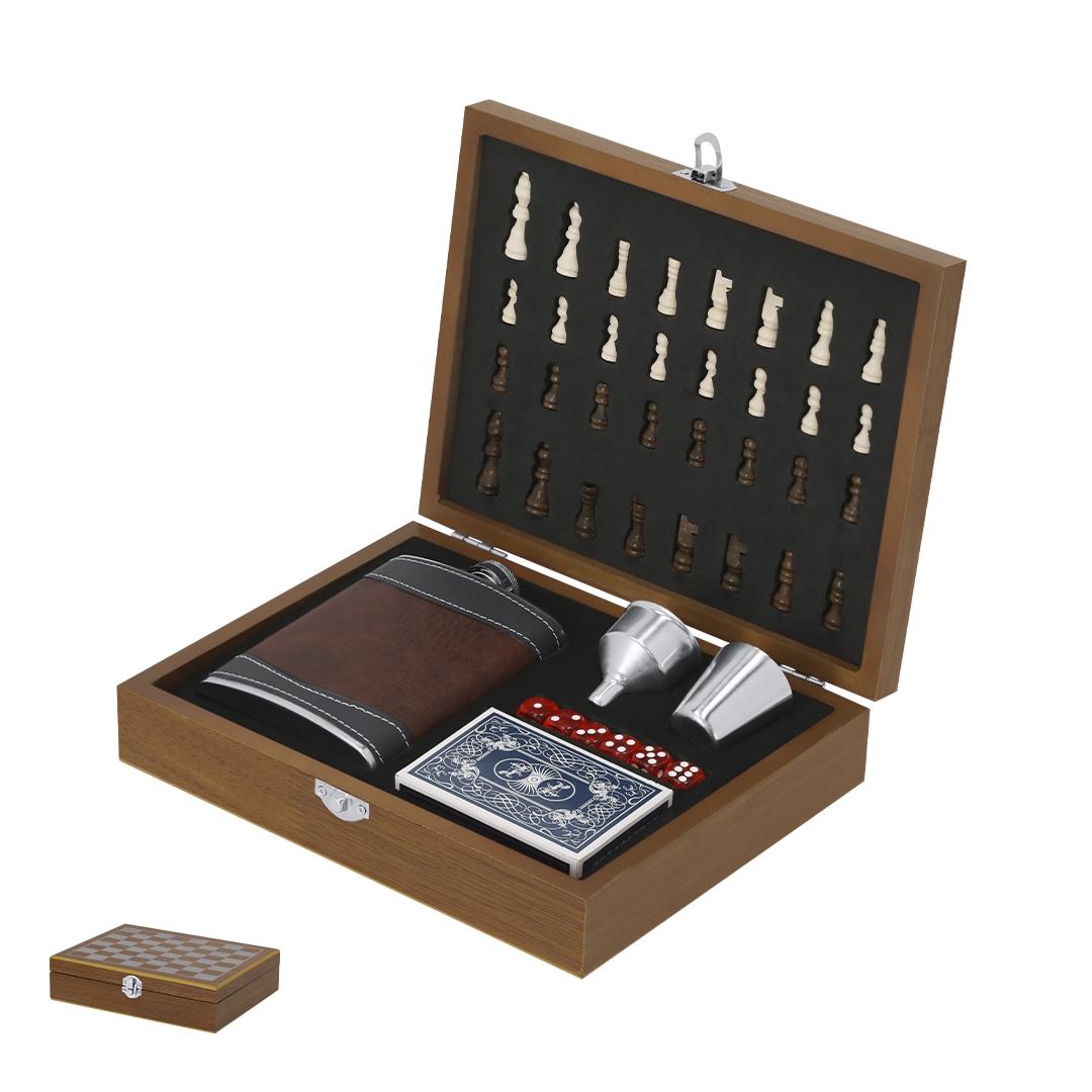 Set ploscă de buzunar Menzie natural