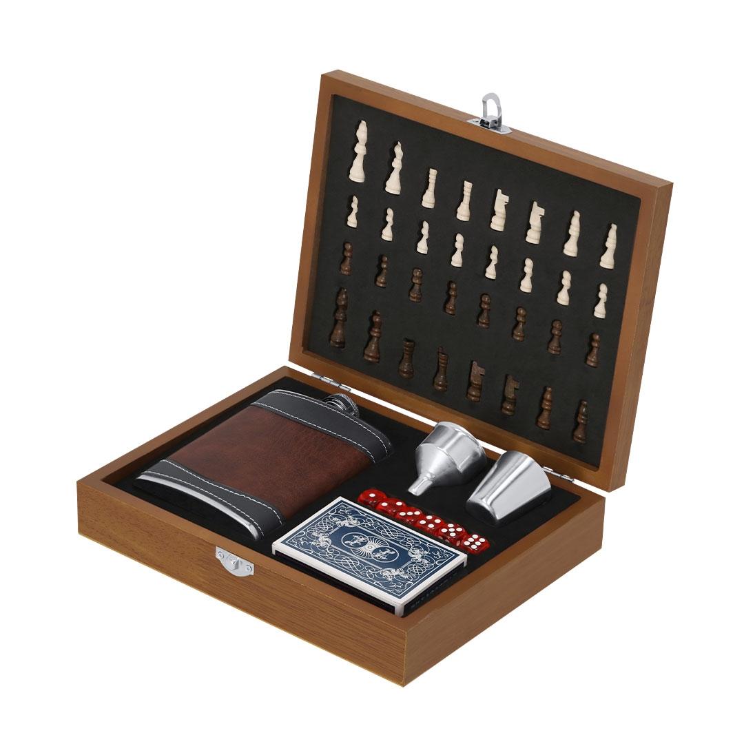 Set ploscă de buzunar Menzie natural