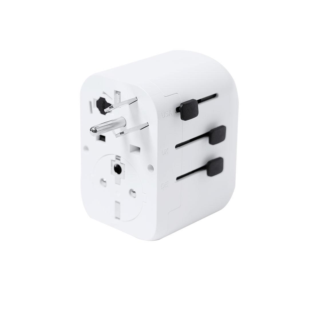 Adaptor pentru priză Wando alb
