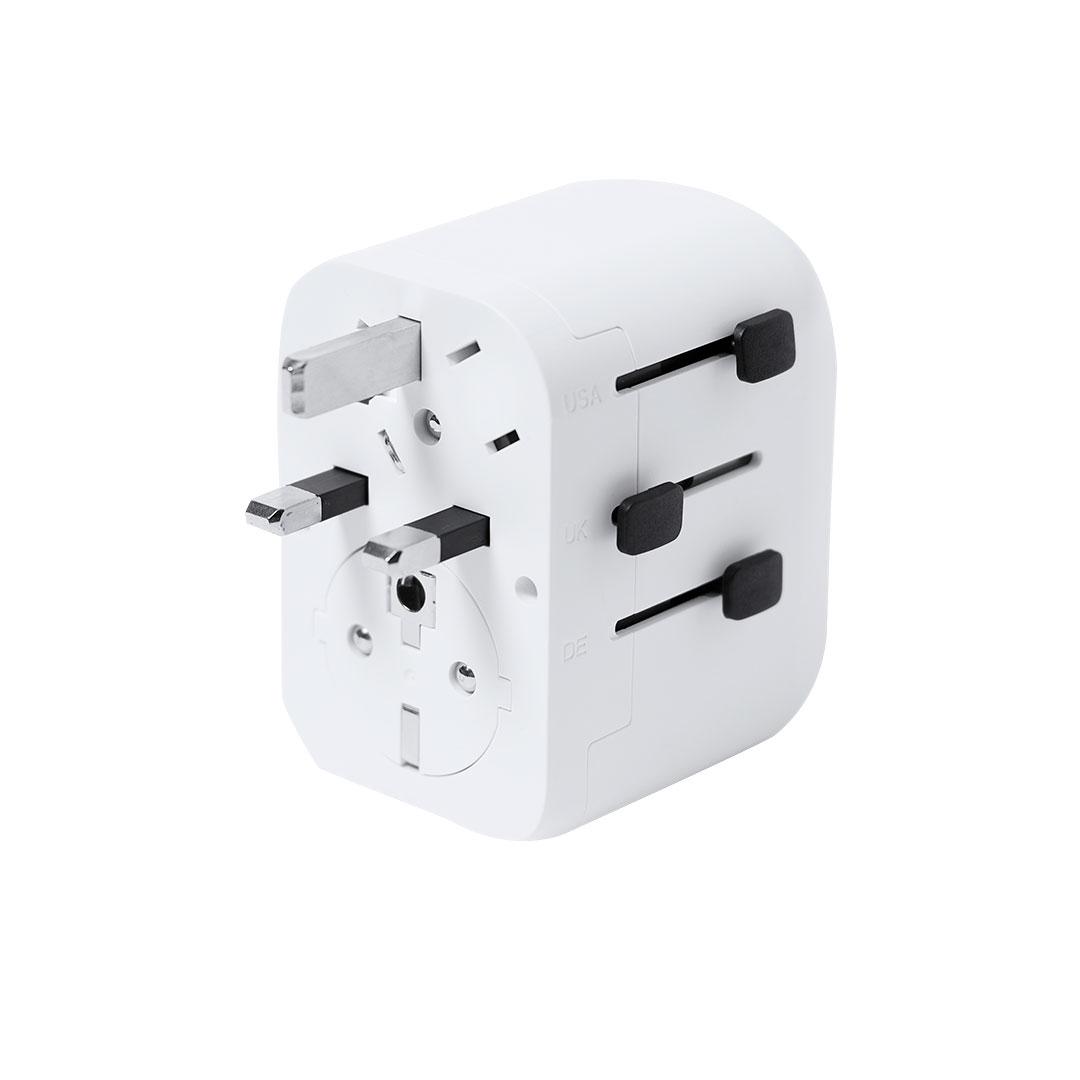 Adaptor pentru priză Wando alb
