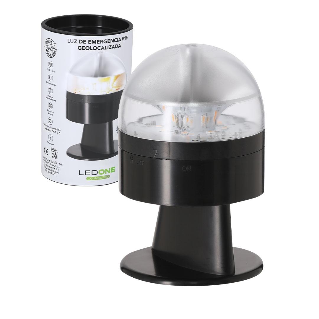 Lumină de urgență V16 geolocalizată Busby alb