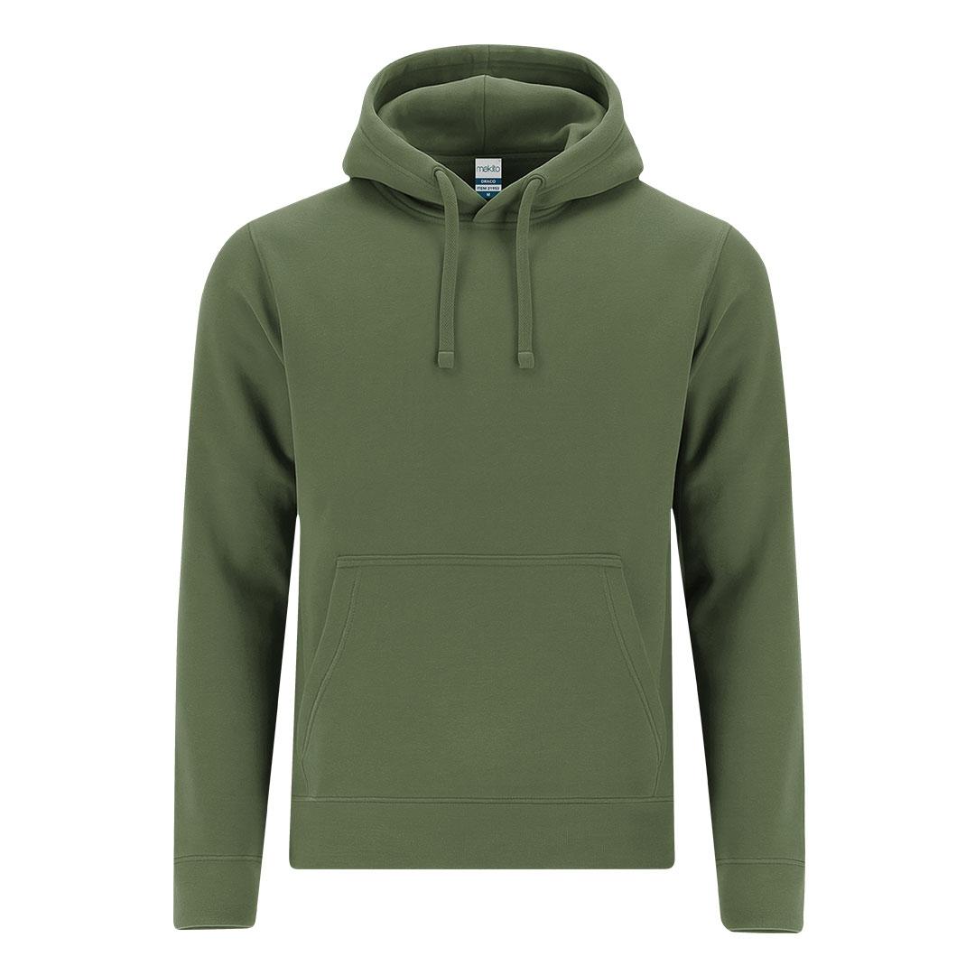 Hanorac fără glugă pentru adulți Draco verde sticlă XS