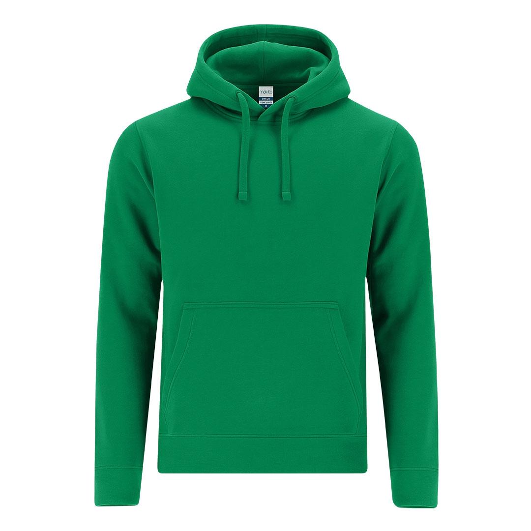Hanorac fără glugă pentru adulți Draco verde XS