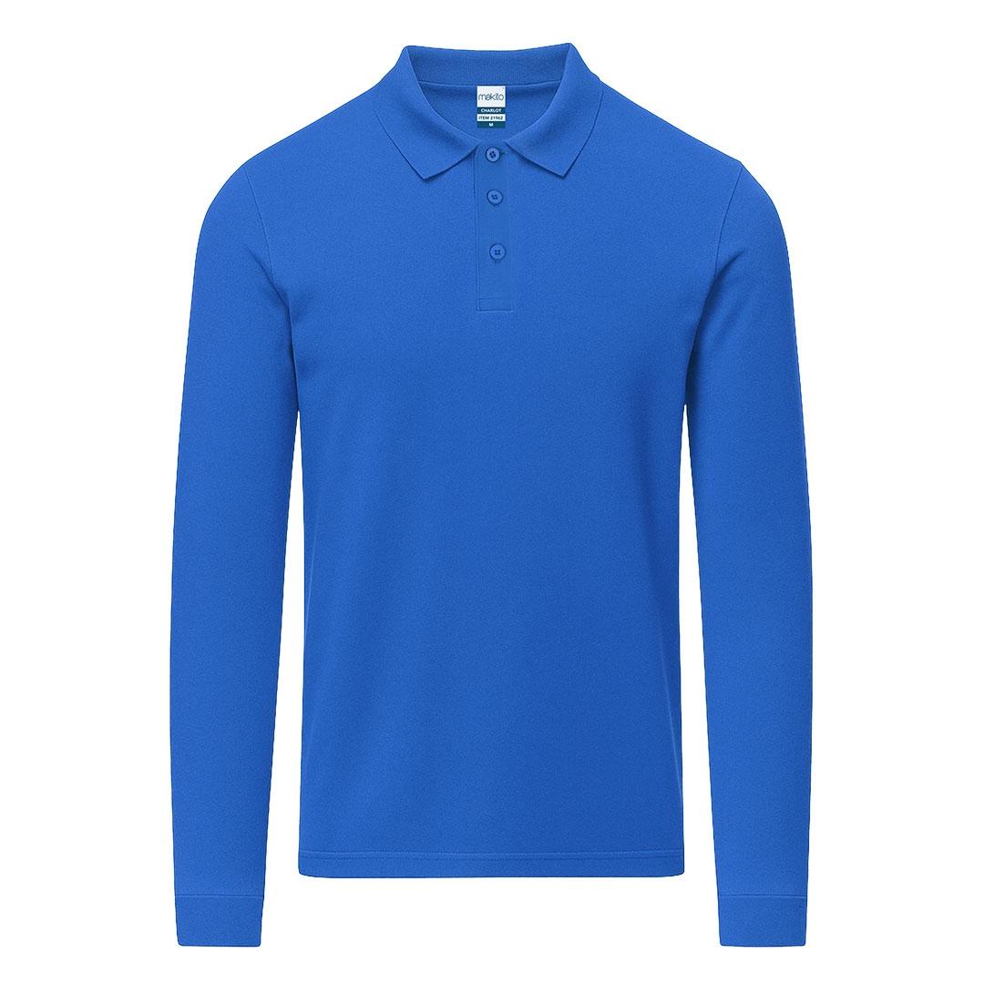 Tricou polo colorat pentru adulți Charlot albastru 3XL