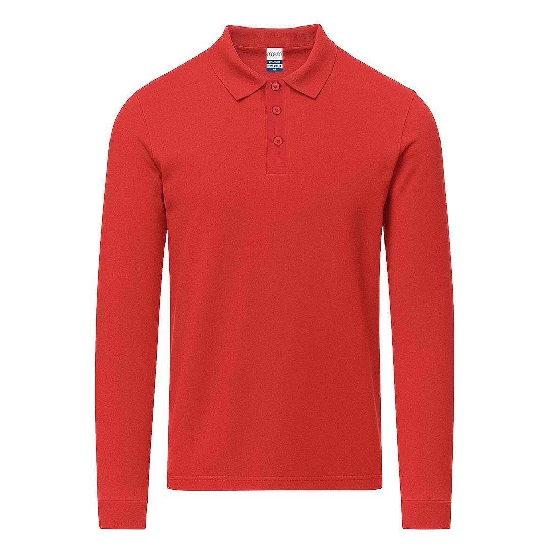 Tricou polo colorat pentru adulți Charlot roșu 3XL