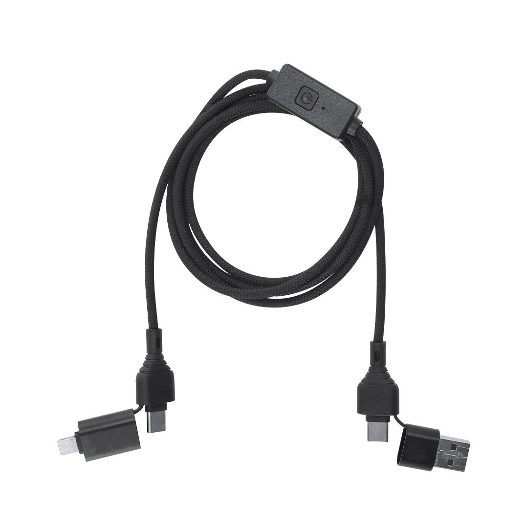 Cablu de date cu protecție anti-hacking Gabbo negru
