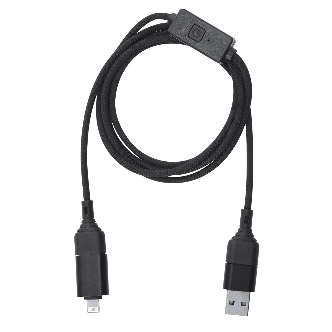 Cablu de date cu protecție anti-hacking Gabbo negru