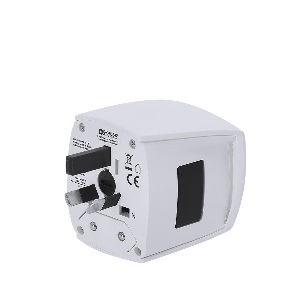 Adaptor universal de călătorie Skross MUV MICRO alb