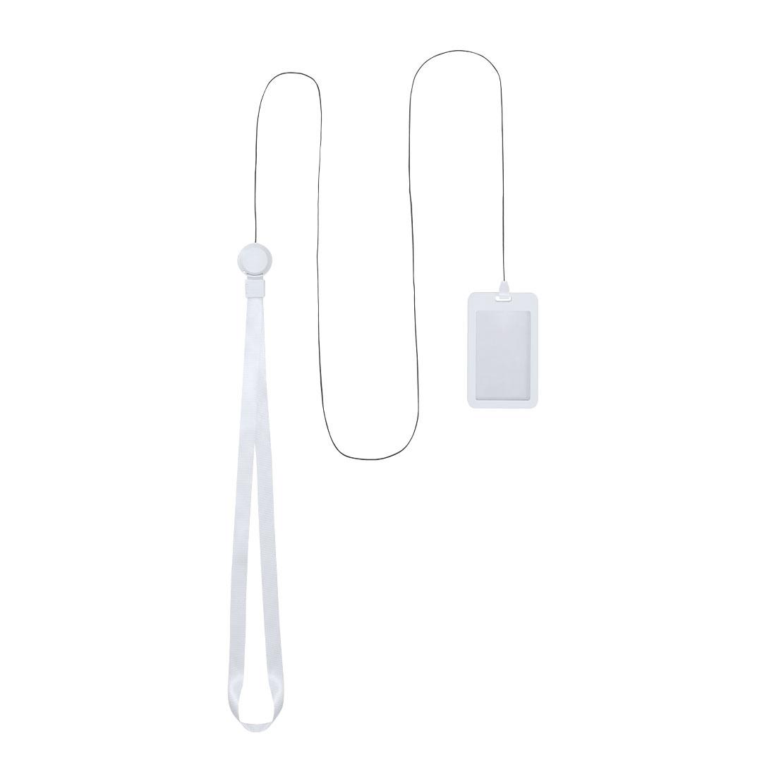 Lanyard cu suport de identificare Berbom alb