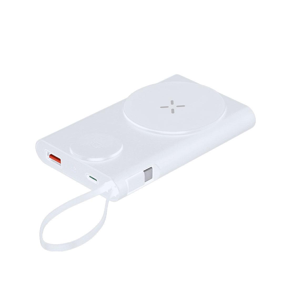 Baterie externă Power Bank Barian alb