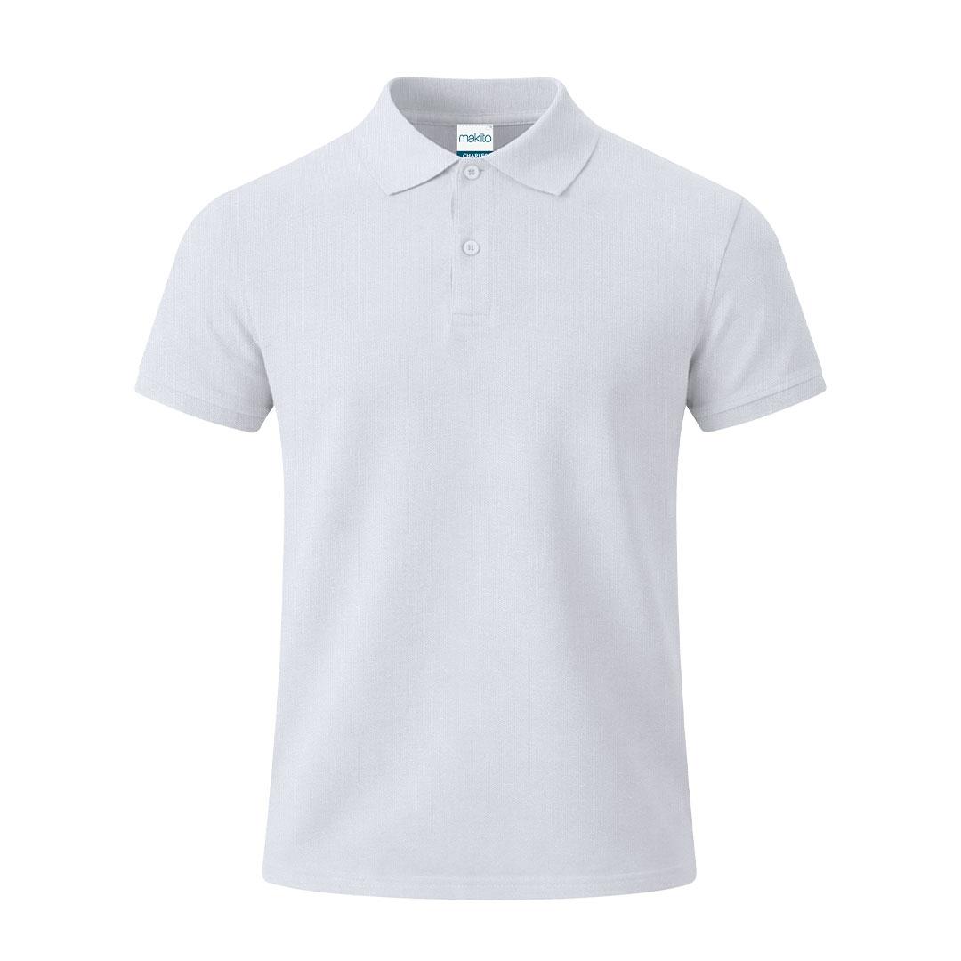 Tricou polo adulți Charles alb