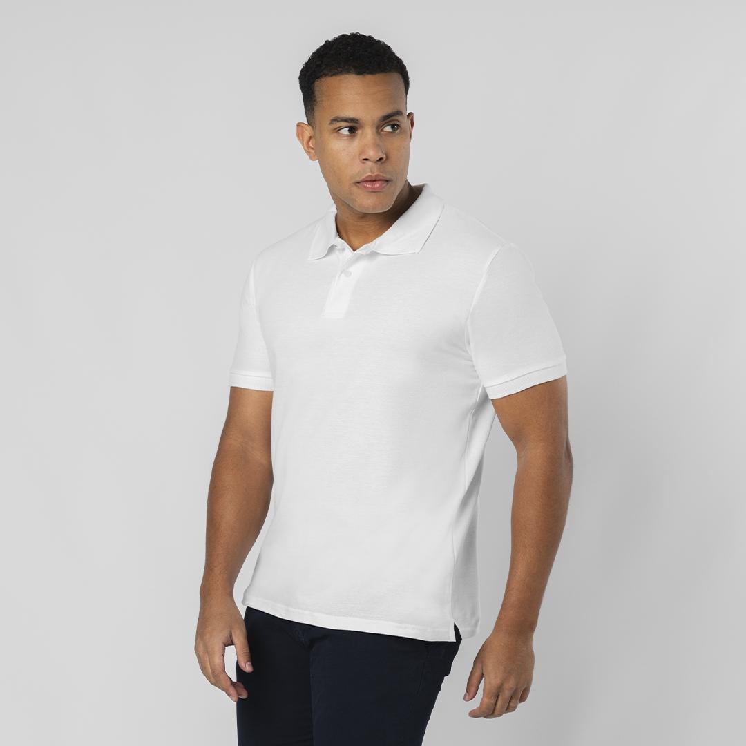 Tricou polo adulți Charles alb alb L