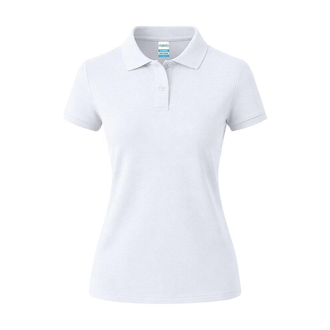Tricou polo femei Charles alb