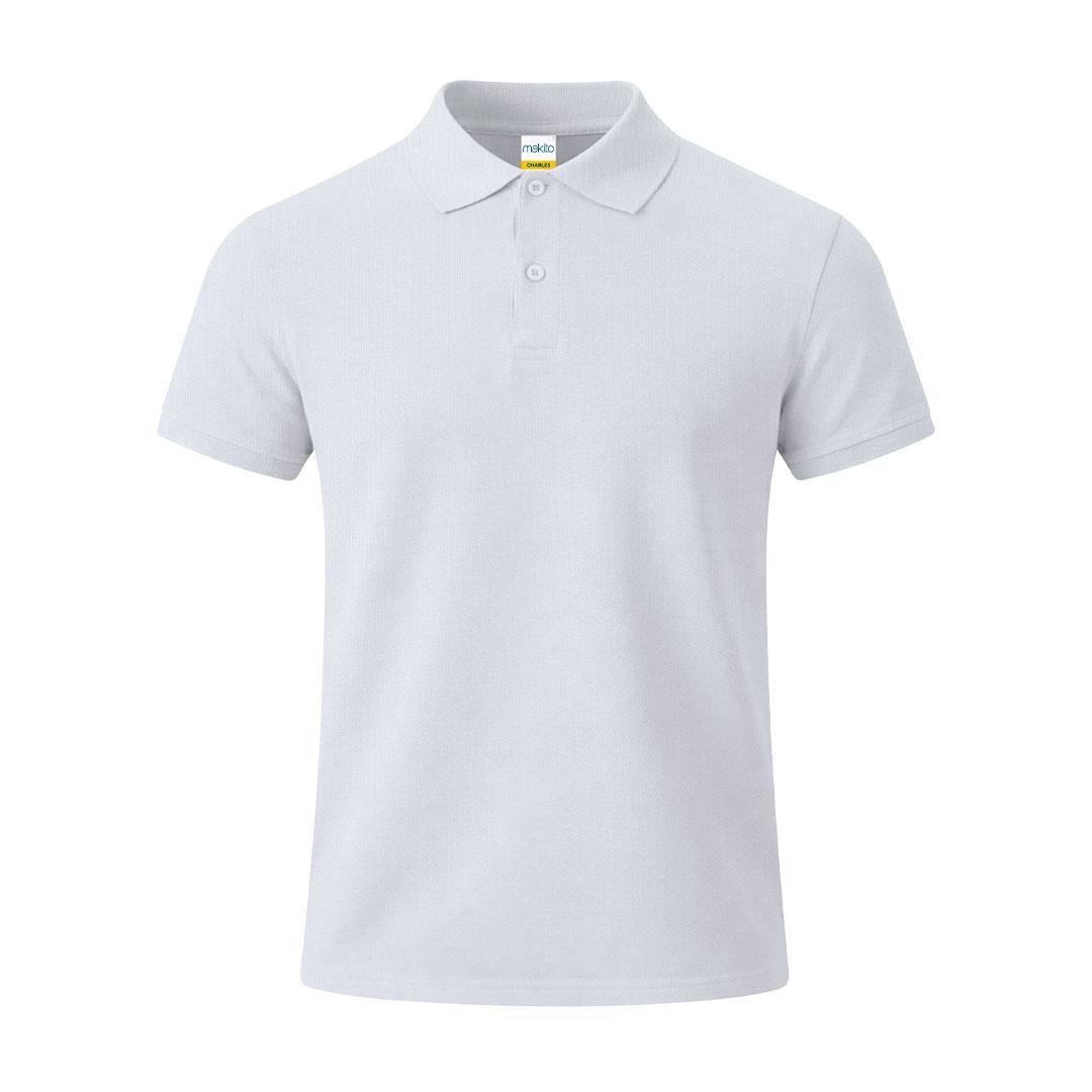 Tricou polo copii Charles alb