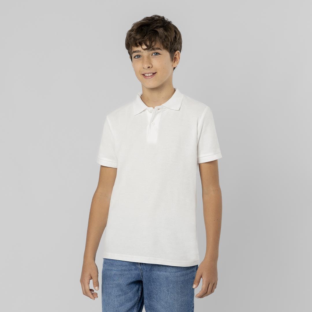 Tricou polo copii Charles alb alb 3 - 4 ani