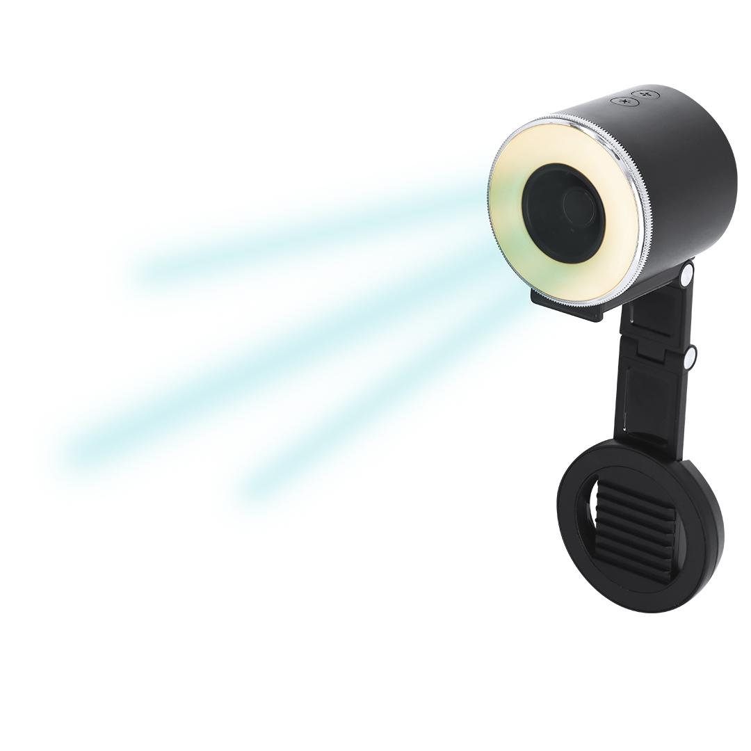 Ventilator portabil cu inel luminos Tangix negru