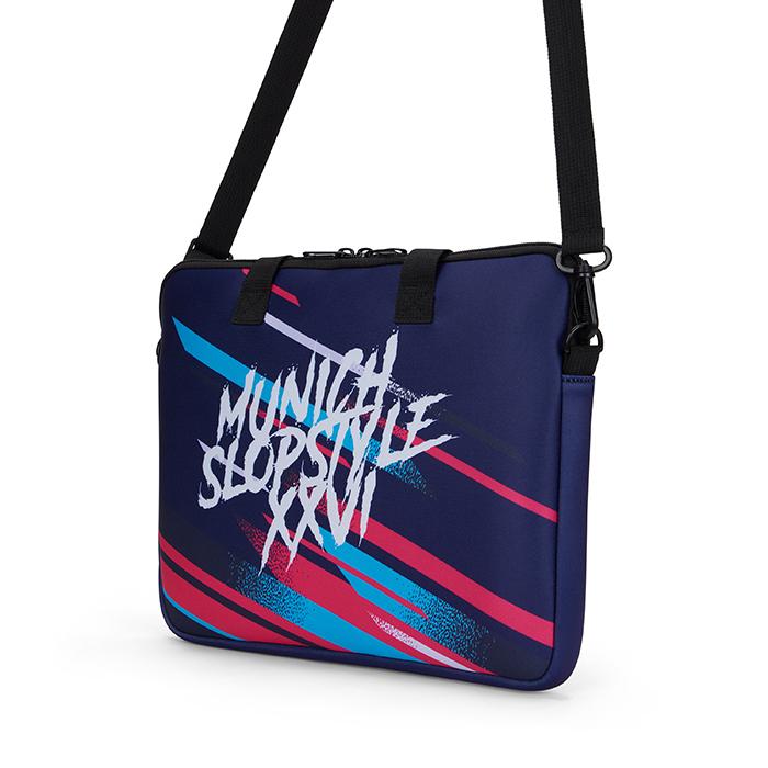 Manșon pentru laptop din neopren sublimat cu fermoar și buzunar în spate. ″13: 33x26cm