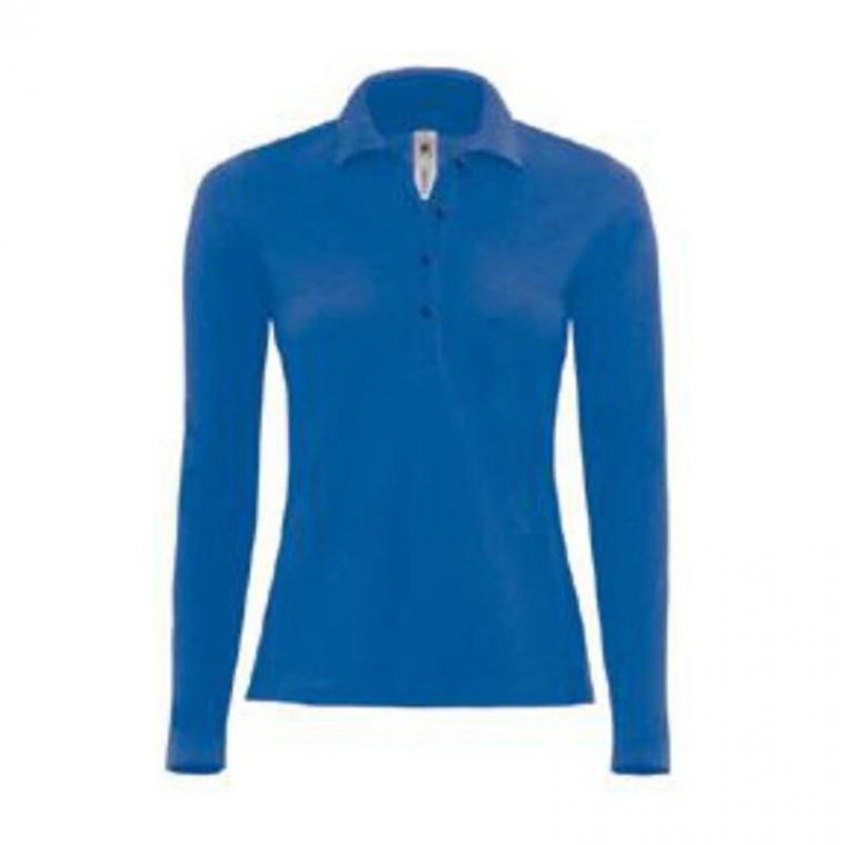 Trico Polo mânecă lungă pentru femei SAFRAN PURE Albastru XL