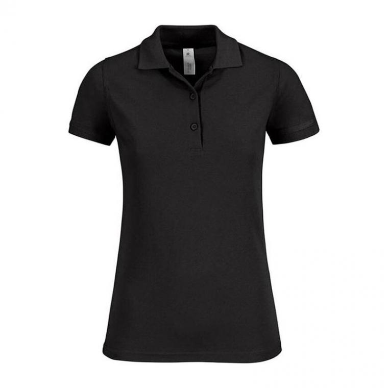 Tricou Polo mânecă scurtă pentru femei SAFRAN TIMELESS Negru XXL