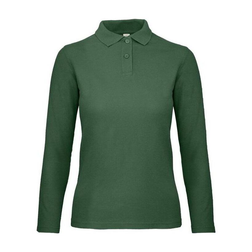 Tricou Polo mânecă lungă pentru femei ID.001 Verde XS