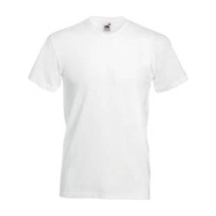 Tricou cu mânecă scurtă pentru bărbați V-NECK  White-Chewing Pink