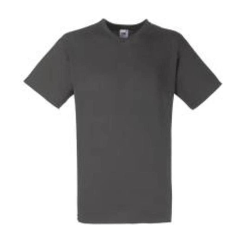 Tricou cu mânecă scurtă pentru bărbați V-NECK  Gri 3XL
