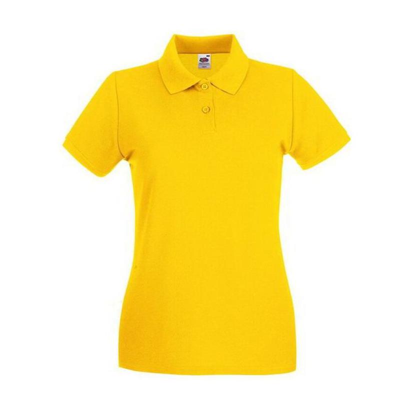 Tricou Polo cu mânecă scurtă pentru femei Premium Galben XL