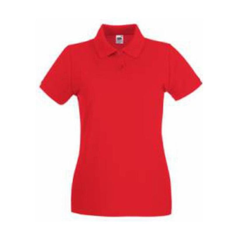 Tricou Polo cu mânecă scurtă pentru femei Premium Rosu L