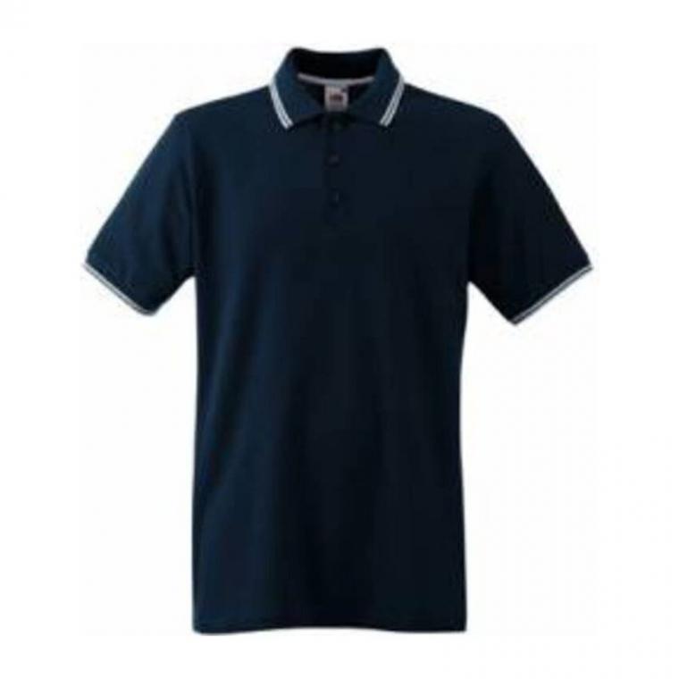 Tricou Polo cu mânecă scurtă pentru bărbați Tipped Albastru XL