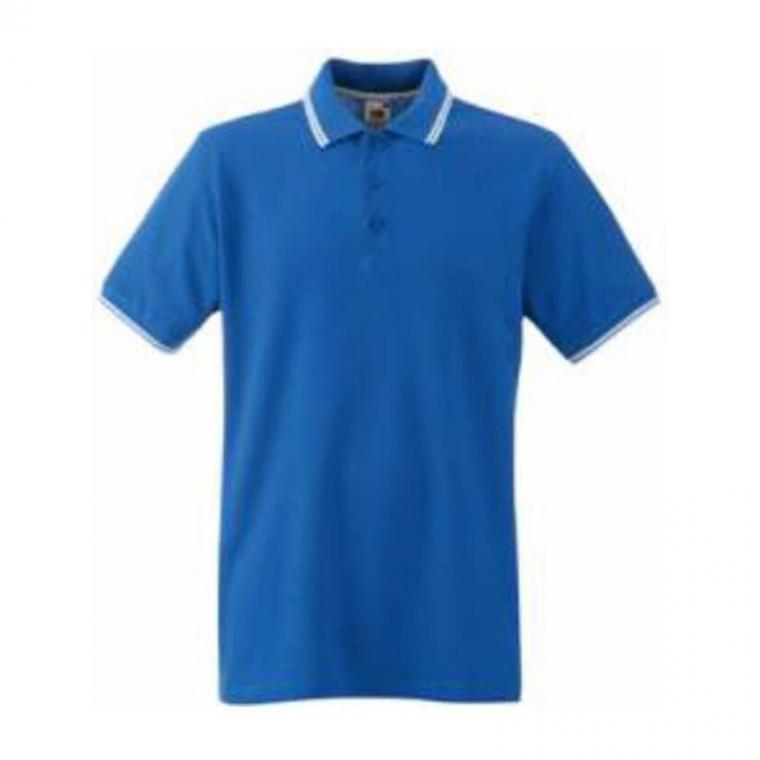 Tricou Polo cu mânecă scurtă pentru bărbați Tipped Albastru 3XL