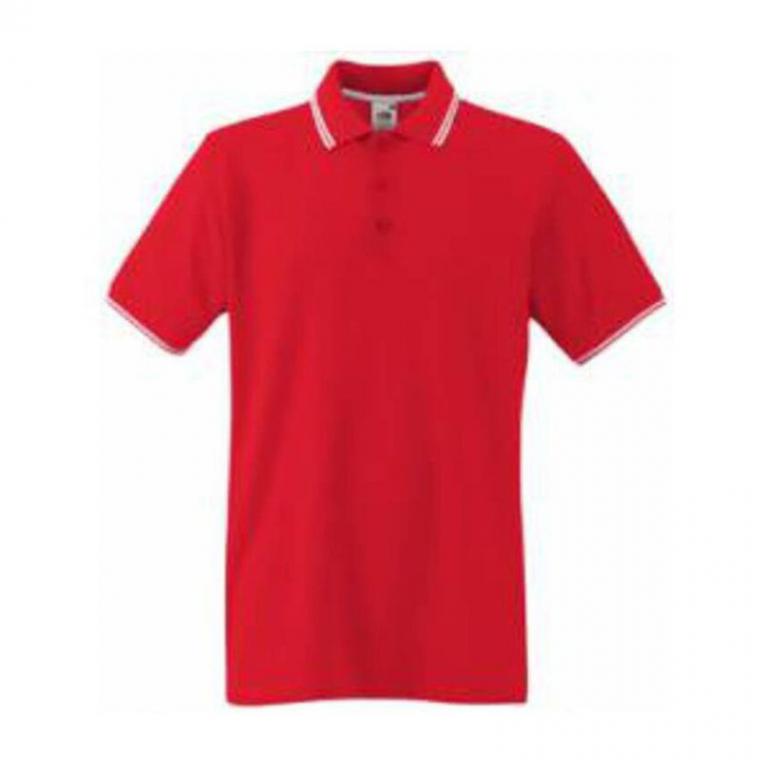 Tricou Polo cu mânecă scurtă pentru bărbați Tipped Rosu XL